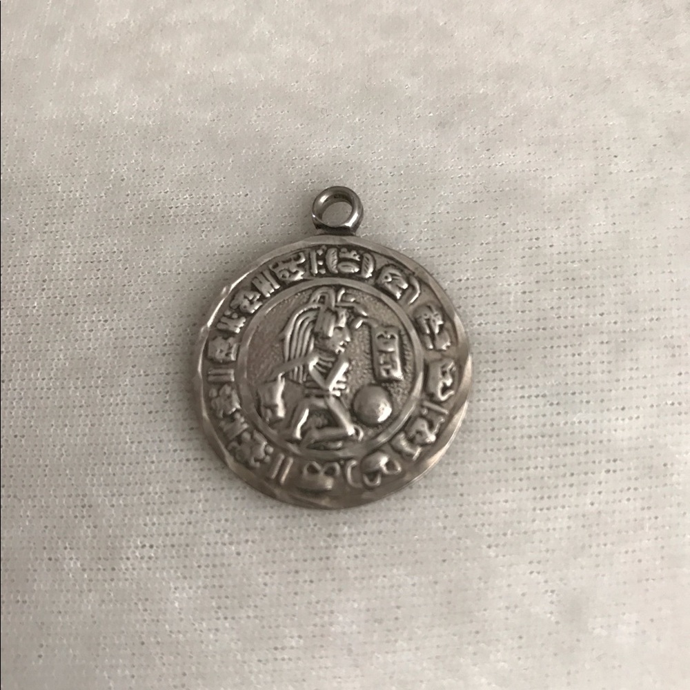 Sterling 925 Aztec Calendar Pendant